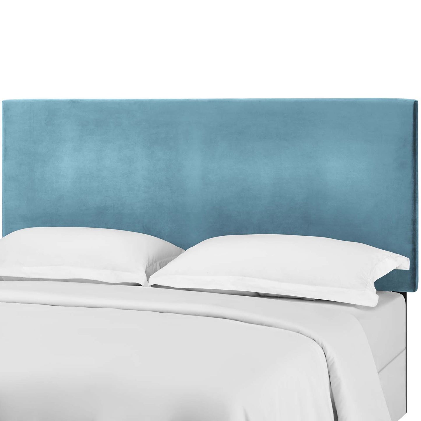 Taylor Full / Queen Upholstered Performance Velvet Headboard, Velvet Fabric, Blue, 17725