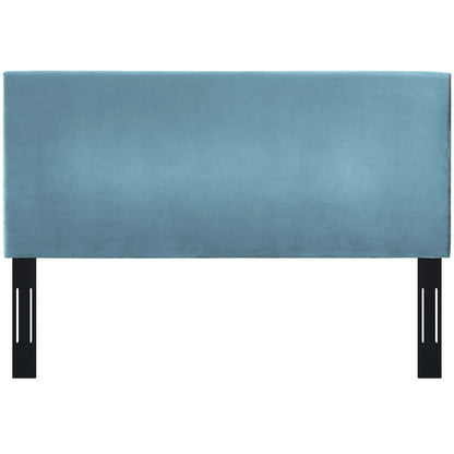 Taylor Full / Queen Upholstered Performance Velvet Headboard, Velvet Fabric, Blue, 17725