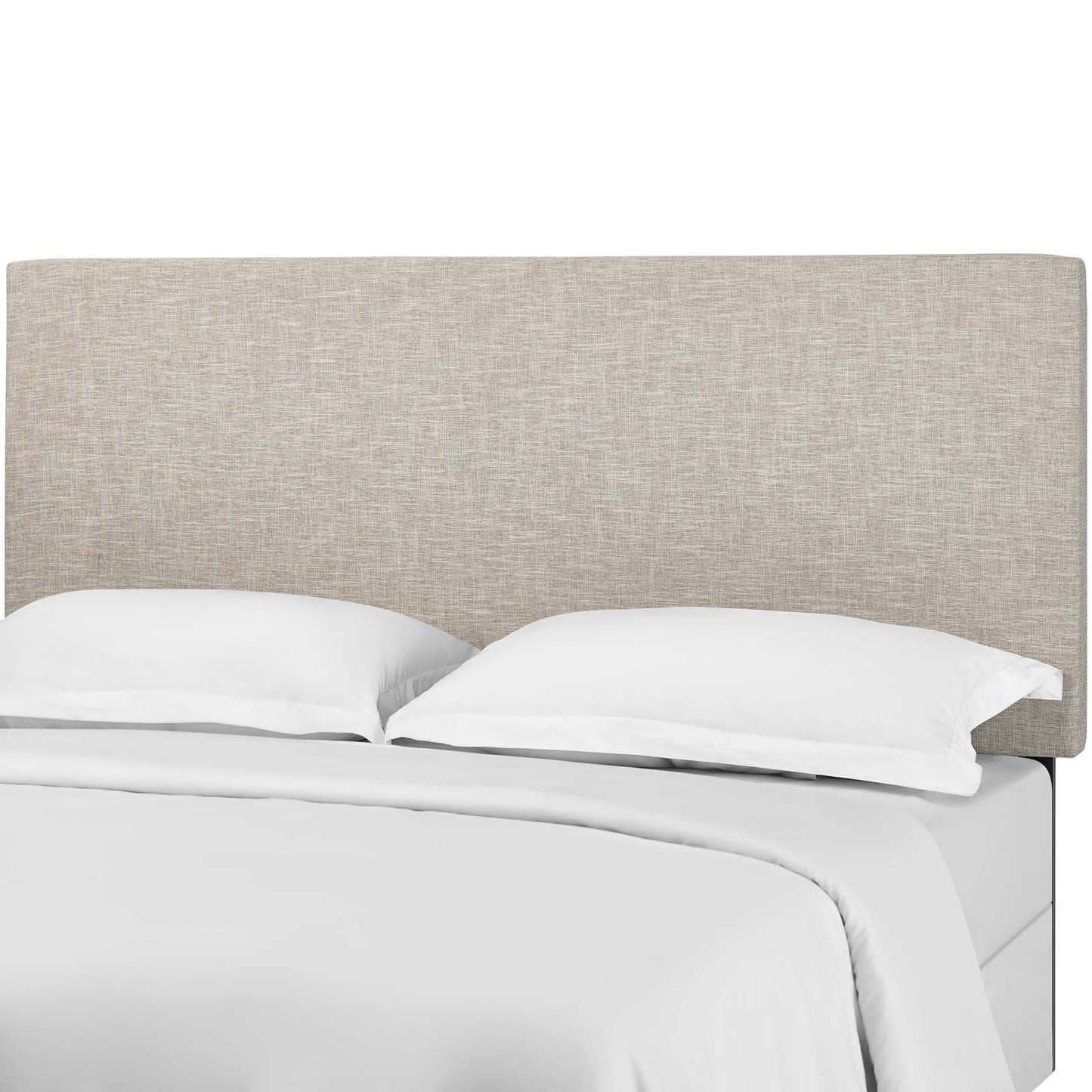 Taylor King and California King Upholstered Linen Fabric Headboard, Fabric, Beige, 17727