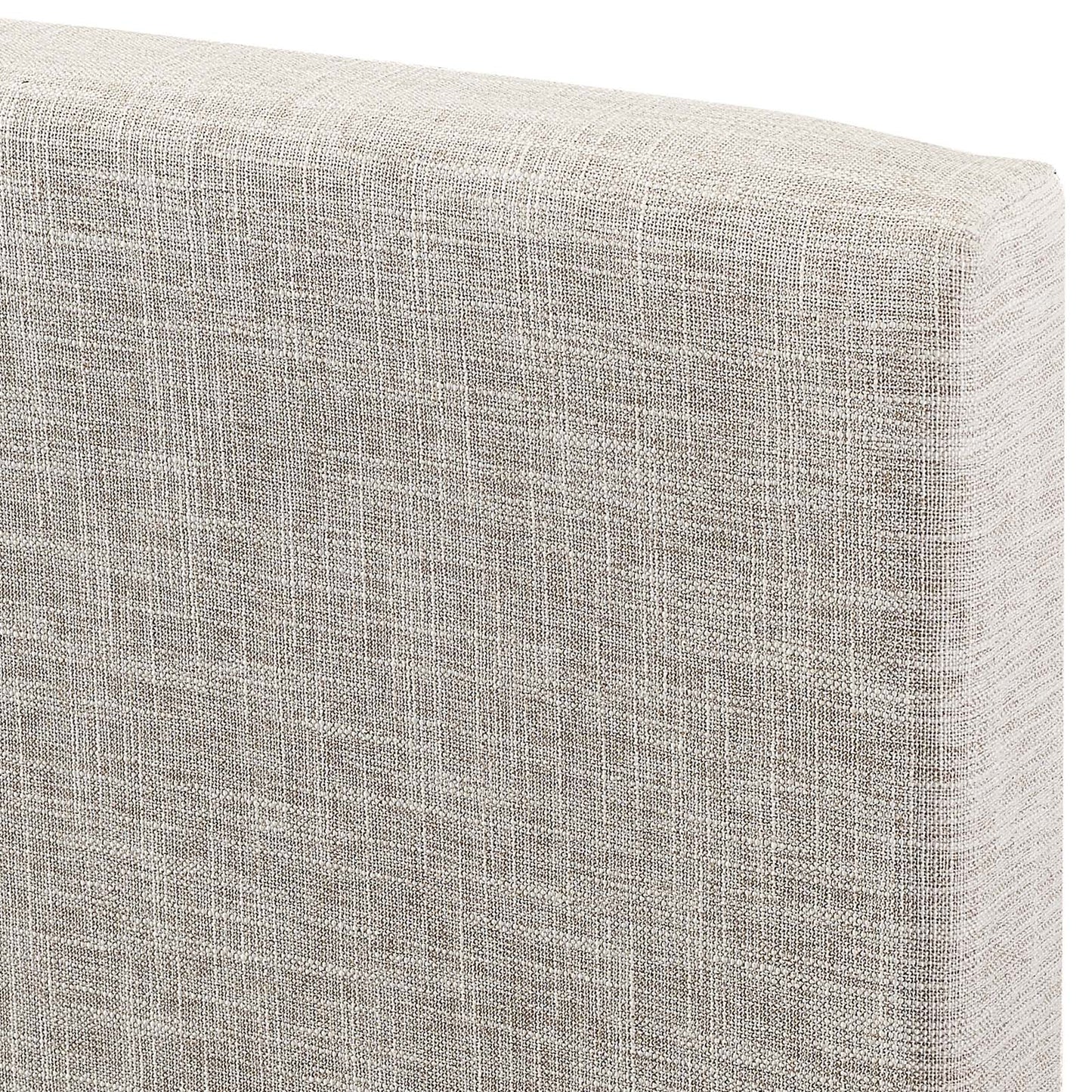 Taylor King and California King Upholstered Linen Fabric Headboard, Fabric, Beige, 17727