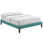 Tessie King Fabric Bed Frame with Squared Tapered Legs, King Size, Fabric, Aqua Blue, 14497