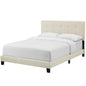 Amira Twin Upholstered Fabric Bed, Fabric, Beige, 17743