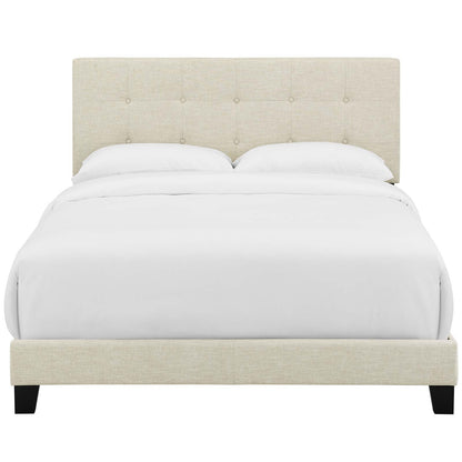 Amira Twin Upholstered Fabric Bed, Fabric, Beige, 17743