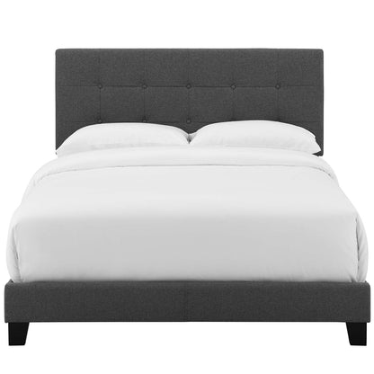 Amira Twin Upholstered Fabric Bed, Fabric, Grey Gray, 17744