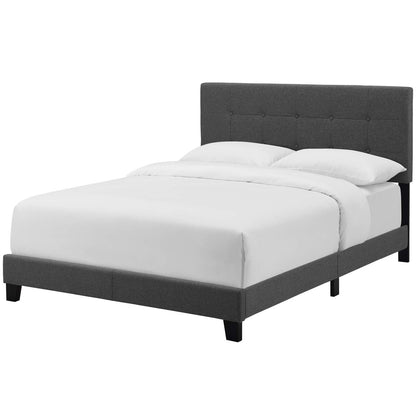 Amira Full Upholstered Fabric Bed, Full Size, Fabric, Grey Gray, 15515