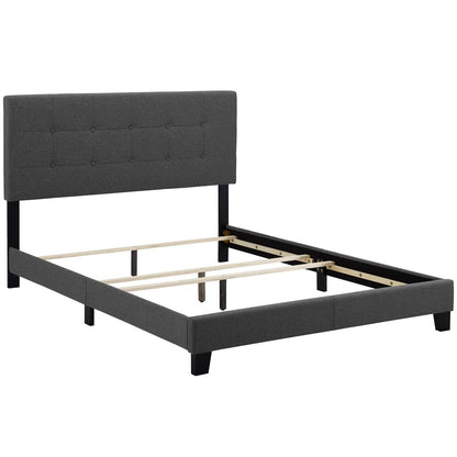 Amira Full Upholstered Fabric Bed, Full Size, Fabric, Grey Gray, 15515