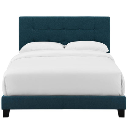 Amira Queen Upholstered Fabric Bed, Queen Size, Fabric, Navy Blue, 15093