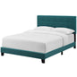 Amira Queen Upholstered Fabric Bed, Queen Size, Fabric, Aqua Blue, 15096