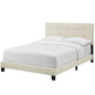 Amira King Upholstered Fabric Bed, King Size, Fabric, Beige, 15519