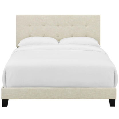 Amira King Upholstered Fabric Bed, King Size, Fabric, Beige, 15519