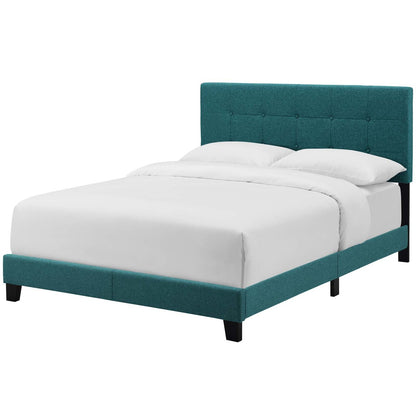 Amira King Upholstered Fabric Bed, King Size, Fabric, Aqua Blue, 15521