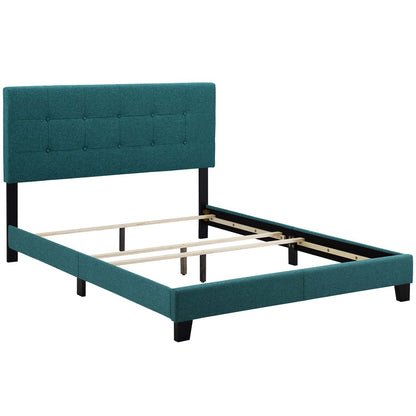 Amira King Upholstered Fabric Bed, King Size, Fabric, Aqua Blue, 15521