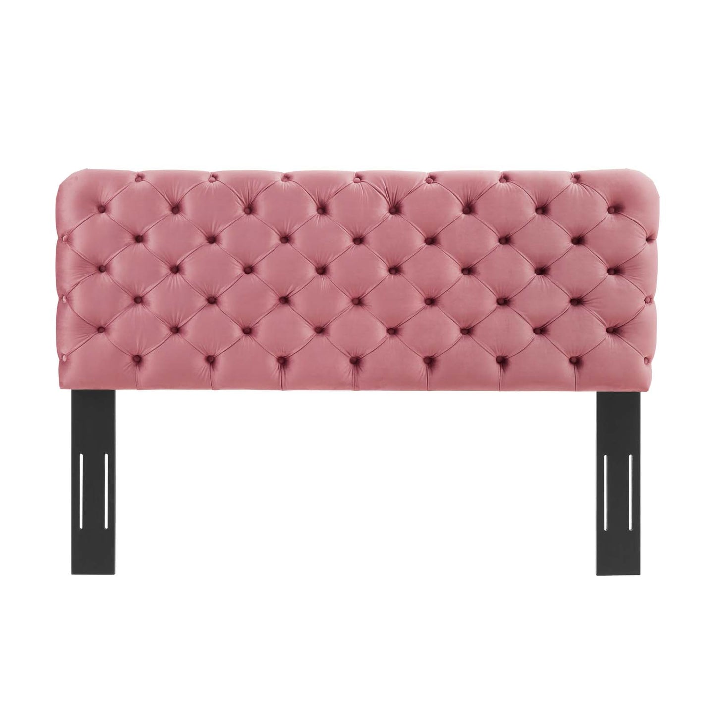 Lizzy Tufted Twin Performance Velvet Headboard, Velvet, Pink, 21262
