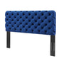 Lizzy Tufted Full/Queen Performance Velvet Headboard, Velvet, Blue Navy, 21273