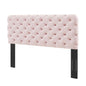 Lizzy Tufted Full/Queen Performance Velvet Headboard, Velvet, Pink, 21274