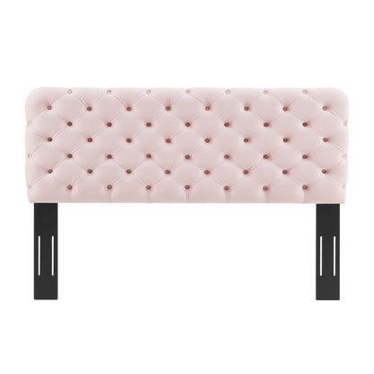Lizzy Tufted Full/Queen Performance Velvet Headboard, Velvet, Pink, 21274