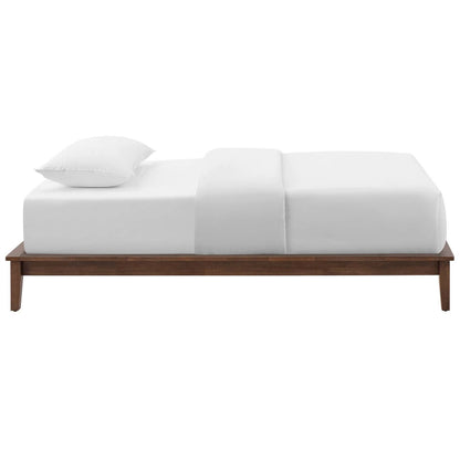 Lodge Twin Wood Platform Bed Frame, Twin Size, Wood, Brown Natural, 15546