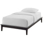 Lodge Twin Wood Platform Bed Frame, Twin Size, Wood, Brown, 15548