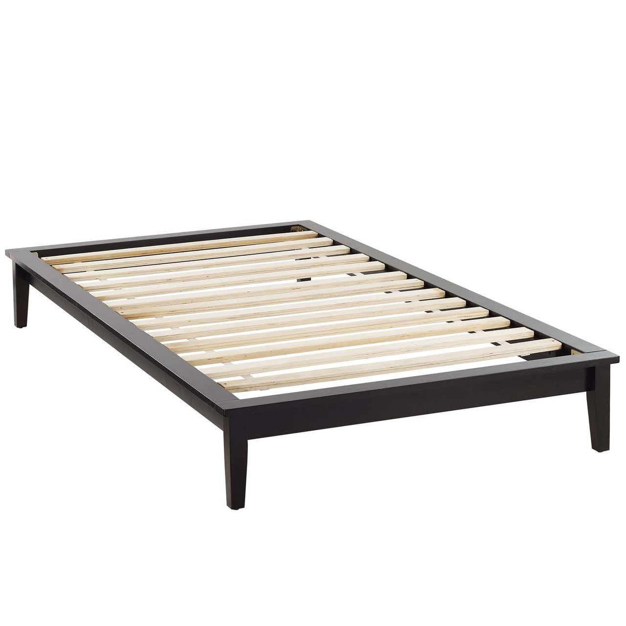 Lodge Twin Wood Platform Bed Frame, Twin Size, Wood, Brown, 15548