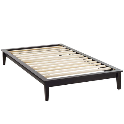 Lodge Twin Wood Platform Bed Frame, Twin Size, Wood, Brown, 15548