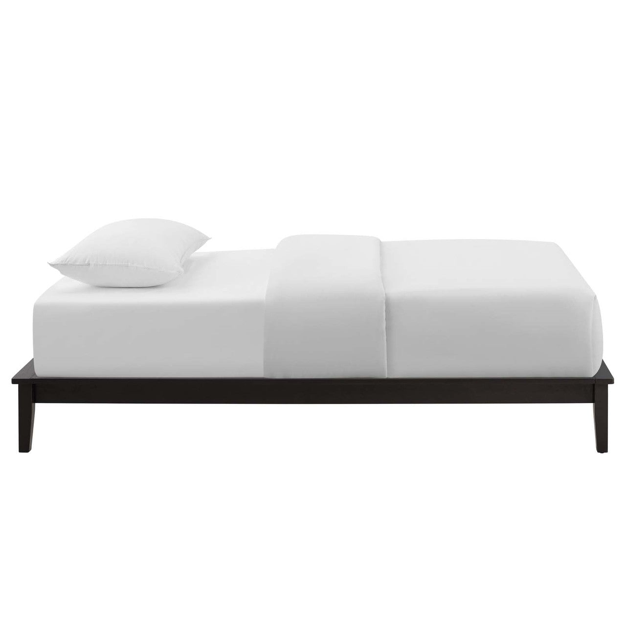 Lodge Twin Wood Platform Bed Frame, Twin Size, Wood, Brown, 15548