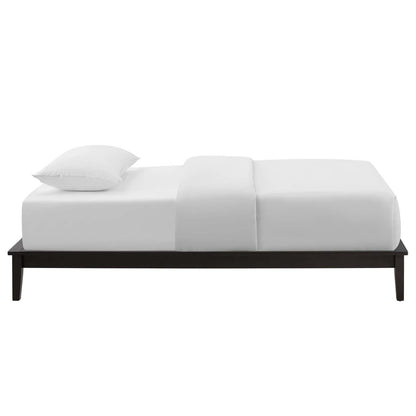 Lodge Twin Wood Platform Bed Frame, Twin Size, Wood, Brown, 15548