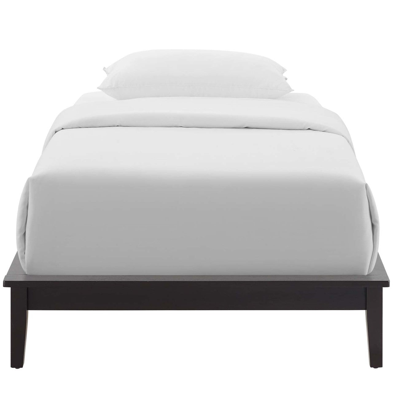Lodge Twin Wood Platform Bed Frame, Twin Size, Wood, Brown, 15548