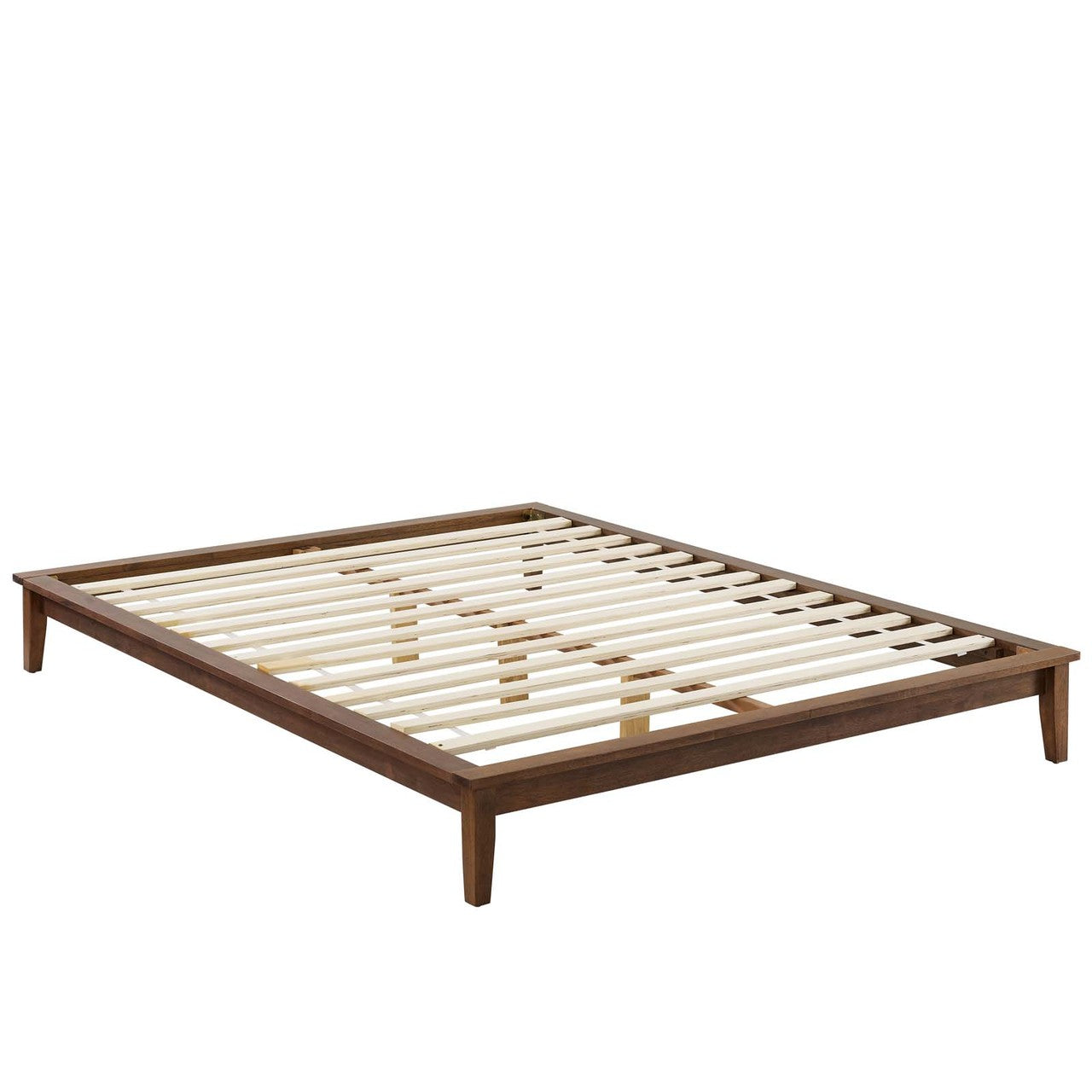 Lodge Full Wood Platform Bed Frame, Full Size, Wood, Brown Natural, 15550