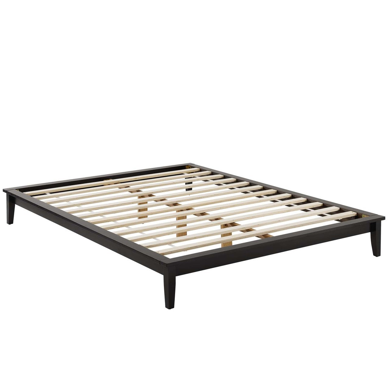Lodge Full Wood Platform Bed Frame, Full Size, Wood, Brown, 15552
