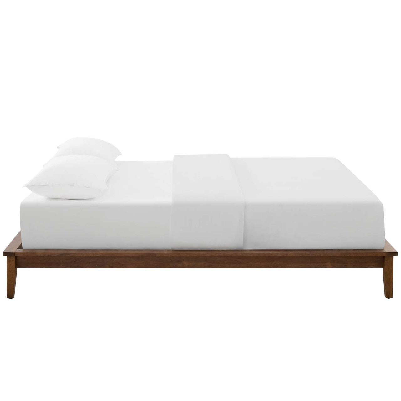 Lodge Queen Wood Platform Bed Frame, Queen Size, Wood, Brown Natural, 15554
