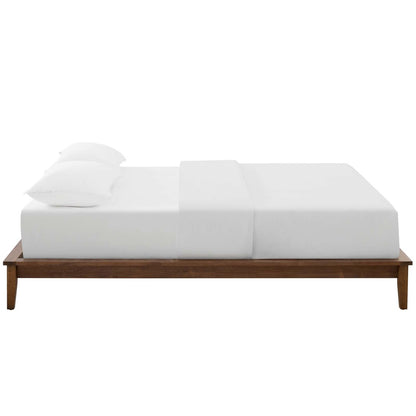 Lodge Queen Wood Platform Bed Frame, Queen Size, Wood, Brown Natural, 15554