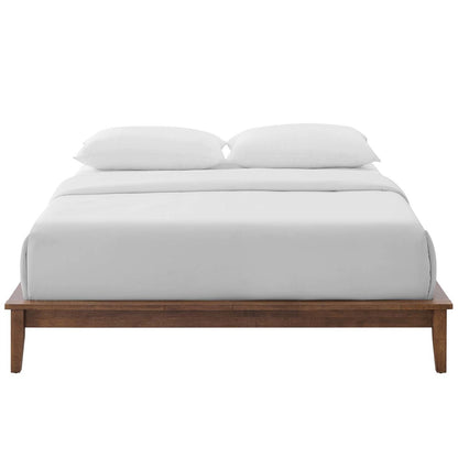 Lodge Queen Wood Platform Bed Frame, Queen Size, Wood, Brown Natural, 15554