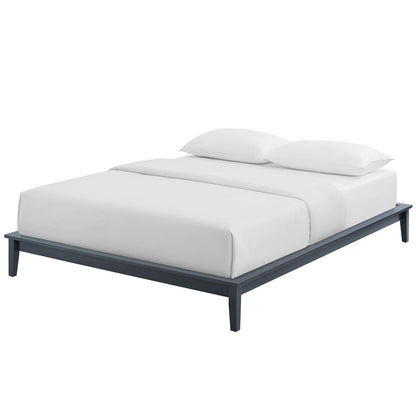 Lodge Queen Wood Platform Bed Frame, Queen Size, Wood, Grey Gray, 15555