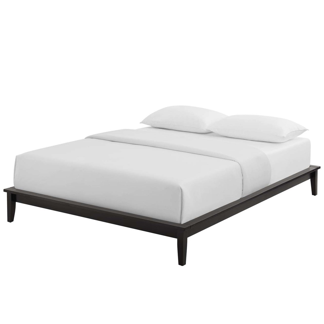 Lodge Queen Wood Platform Bed Frame, Queen Size, Wood, Brown, 15556