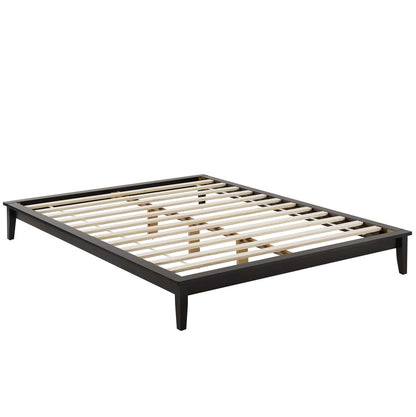Lodge Queen Wood Platform Bed Frame, Queen Size, Wood, Brown, 15556