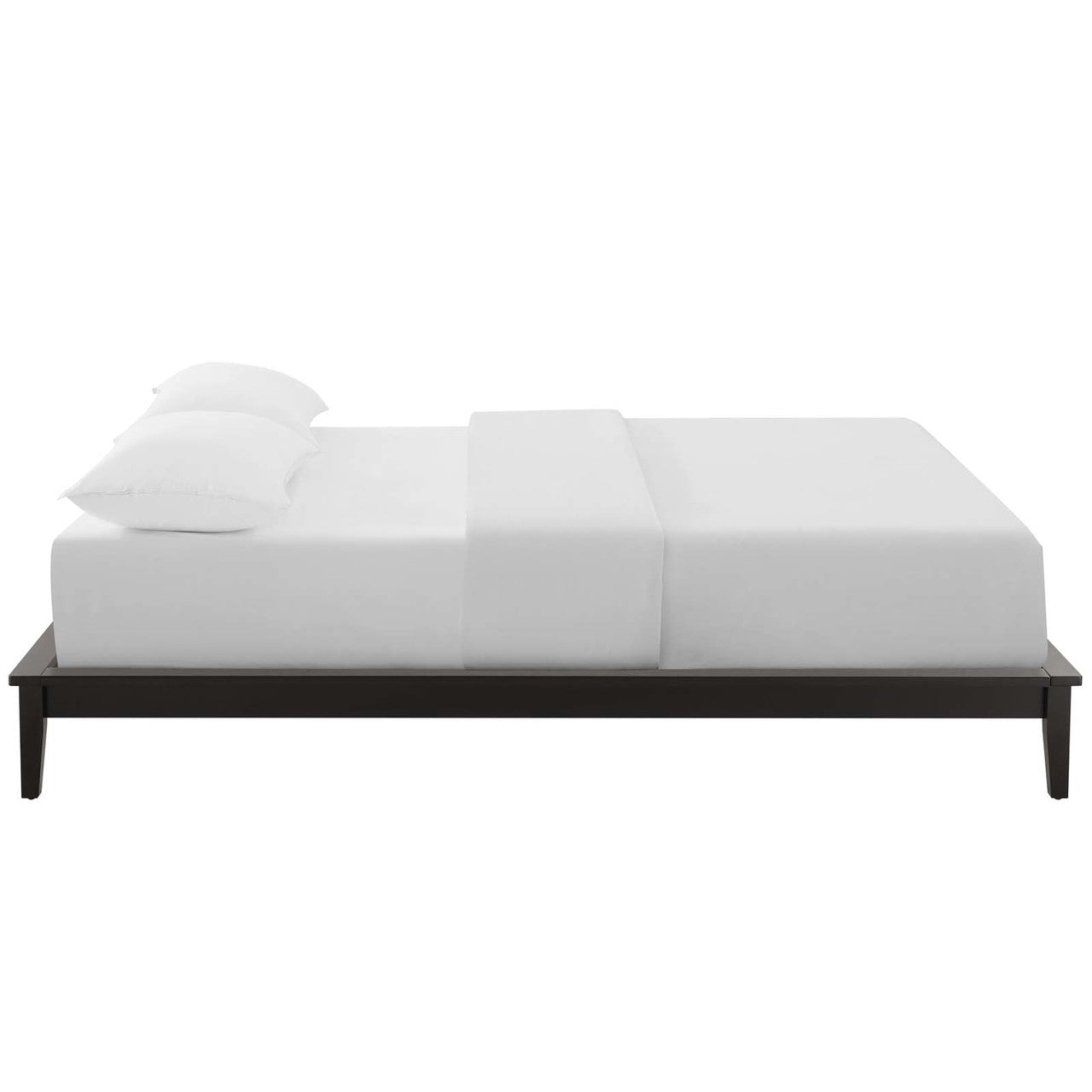Lodge Queen Wood Platform Bed Frame, Queen Size, Wood, Brown, 15556