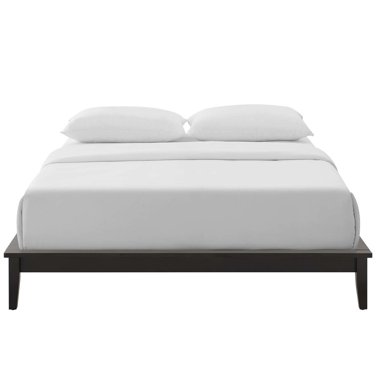 Lodge Queen Wood Platform Bed Frame, Queen Size, Wood, Brown, 15556