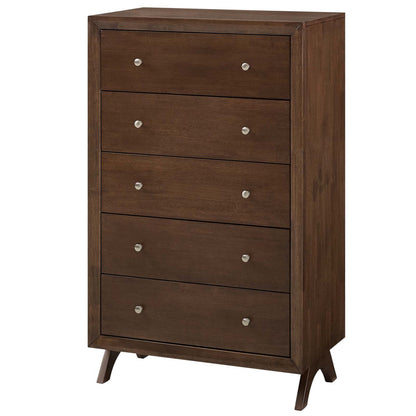 Providence Five-Drawer Chest or Stand, Wood, Brown Natural 15564