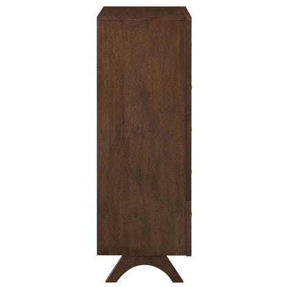 Providence Five-Drawer Chest or Stand, Wood, Brown Natural 15564