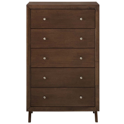 Providence Five-Drawer Chest or Stand, Wood, Brown Natural 15564