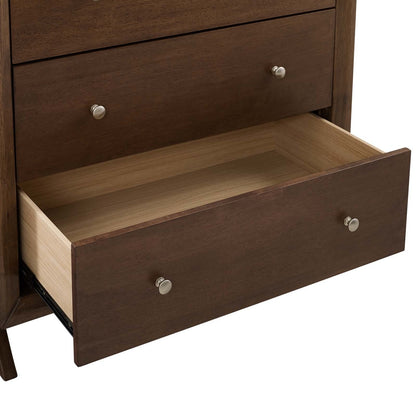 Providence Five-Drawer Chest or Stand, Wood, Brown Natural 15564