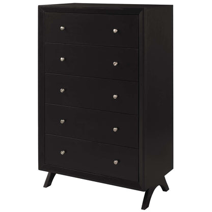 Providence Five-Drawer Chest or Stand, Wood, Brown 15565