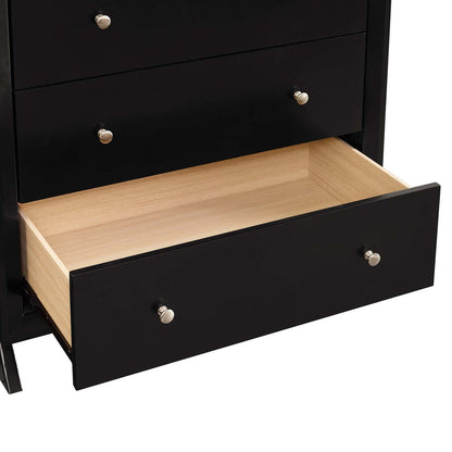 Providence Five-Drawer Chest or Stand, Wood, Brown 15565