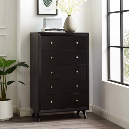 Providence Five-Drawer Chest or Stand, Wood, Brown 15565