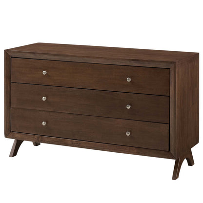 Providence Three-Drawer Dresser or Stand, Wood, Brown Natural 15566