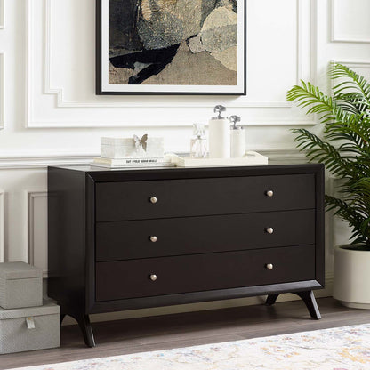 Providence Three-Drawer Dresser or Stand, Wood, Brown 15567