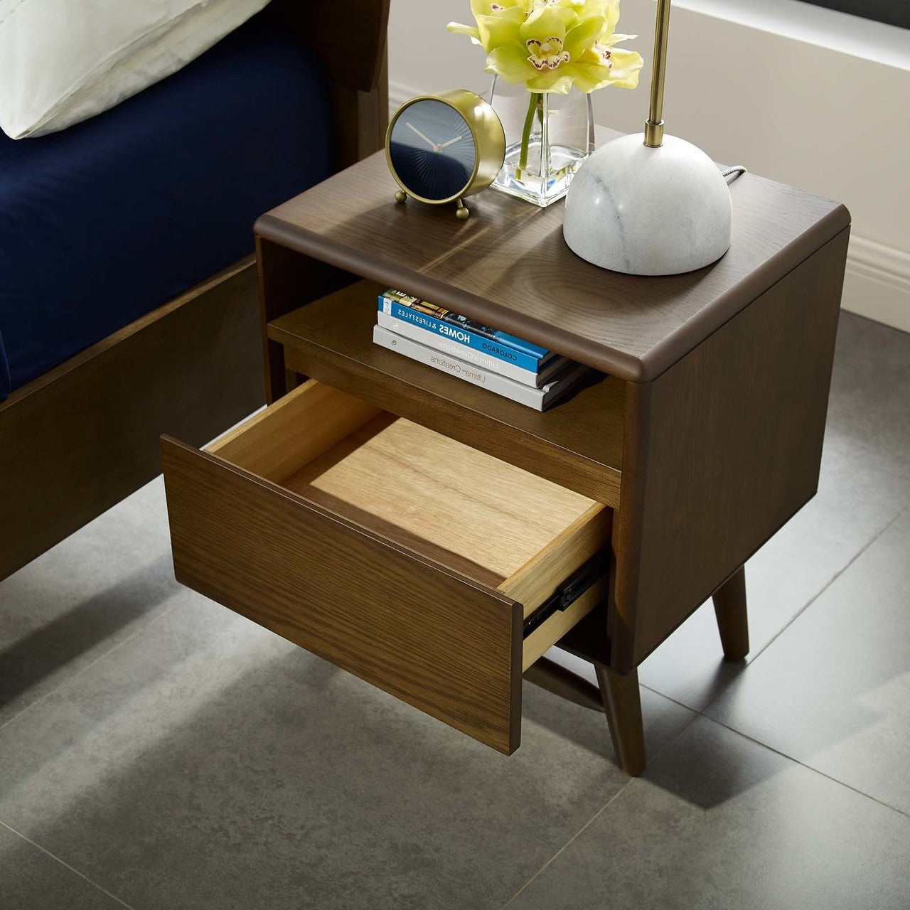 Talwyn Wood Nightstand, Wood, Brown 15102