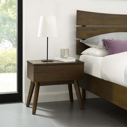 Everly Wood Nightstand, Wood, Brown 15106