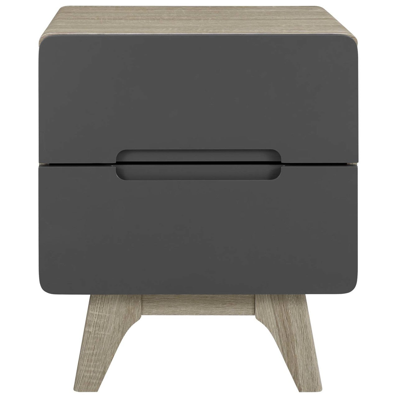 Origin Wood Nightstand or End Table, Wood, Grey Gray Natural 15568