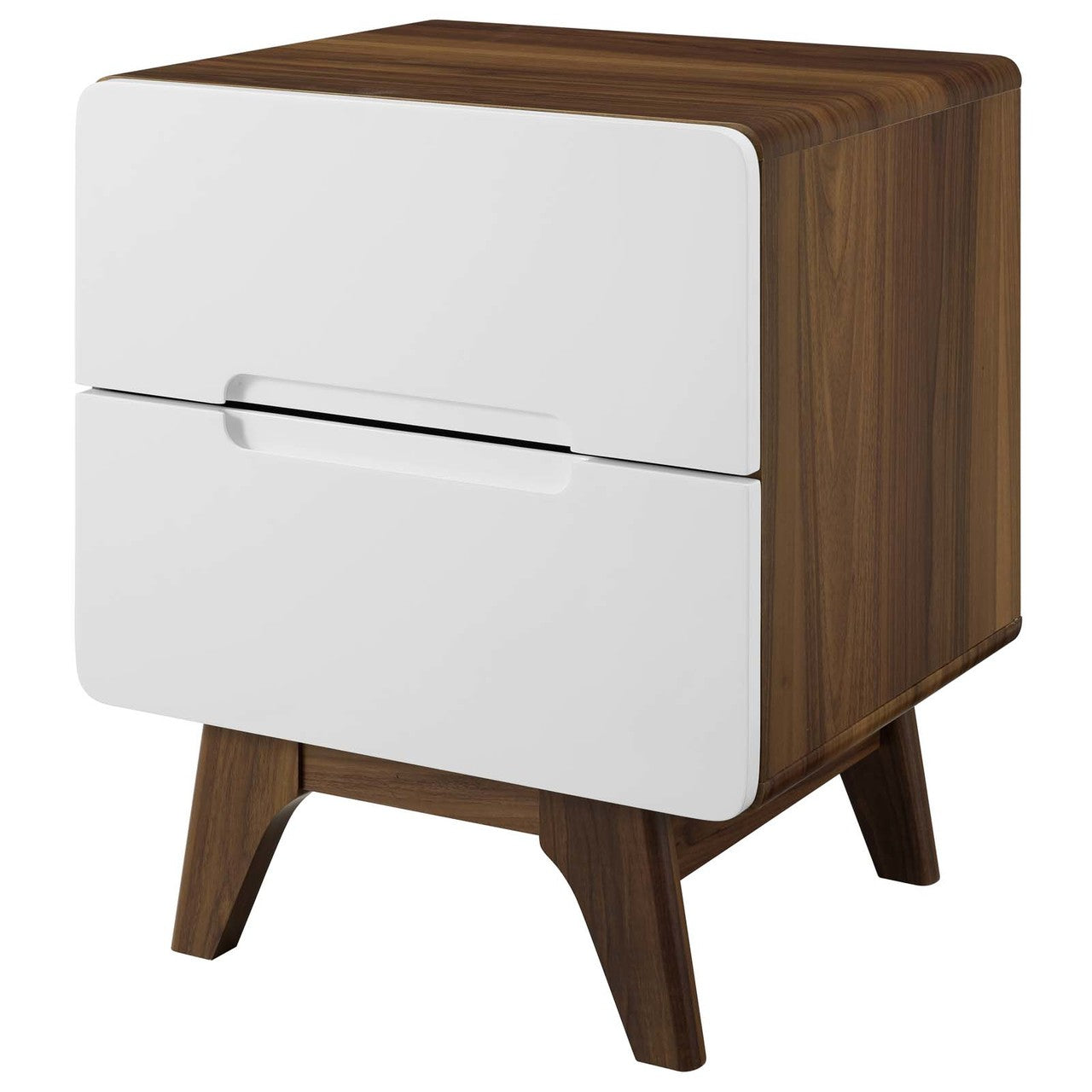 Origin Wood Nightstand or End Table, Wood, Natural Brown White 15569